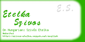 etelka szivos business card
